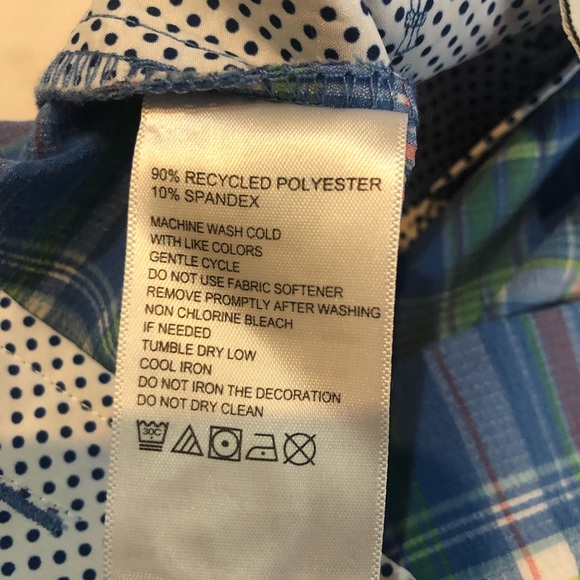 Men’s Tommy Bahama Plaid Shorts, size 42, Blue,pink, and green - Picture 9 of 10